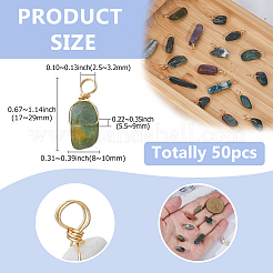 50Pcs Natural Indian Agate Pendants&nbsp;G-DC0001-43