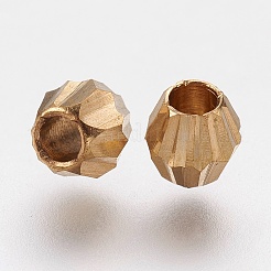 Faceted Brass Beads&nbsp;LS-KK-F736-05C