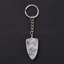 Natural Quartz Crystal Sailor's Knot Pendant Keychain&nbsp;KEYC-E038-03P-06