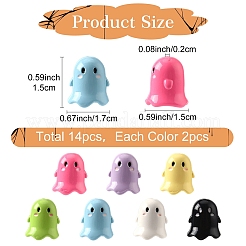 14Pcs 7 Colors Opaque Acrylic Beads&nbsp;MACR-YW0004-10