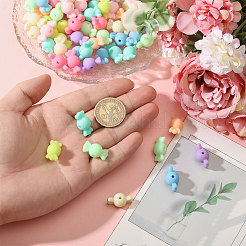 200Pcs Rubberized Style Acrylic Beads&nbsp;SACR-FH0001-15