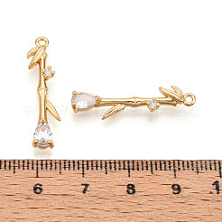 Brass Micro Pave Cubic Zirconia Pendants&nbsp;KK-N261-119A-G