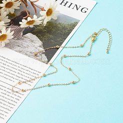 Brass Satellite Chain Necklaces&nbsp;NJEW-JN03559-02