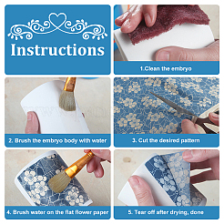 8 Sheets 8 Style Paper Ceramic Decals&nbsp;DIY-BC0005-71