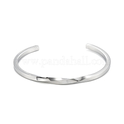 Non-Tarnish 304 Stainless Steel Cuff Bangles&nbsp;BJEW-K222-02P