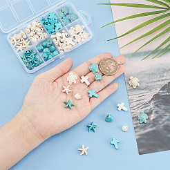 90Pcs 8 Styles Dyed Synthetic Turquoise Beads&nbsp;TURQ-AR0001-30