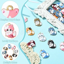 40Pcs 8 Style Alloy Enamel Pendants&nbsp;FIND-CJ0001-30