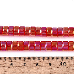 AB Color Plated Transparent Glass Beads Strands&nbsp;LS-GLAA-T026-4x8mm-T10
