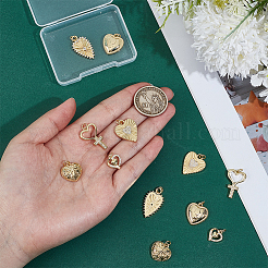 12Pcs 6 Styles Brass Pendants&nbsp;KK-ME0004-68
