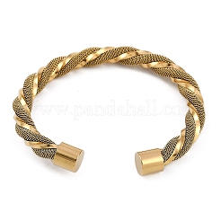 Ion Plating(IP) 304 Stainless Steel Cuff Bangles for Women&nbsp;STAS-M023-18C