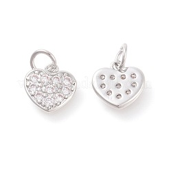 Brass Micro Pave Cubic Zirconia Charms&nbsp;X-ZIRC-F106-07P