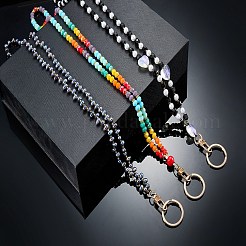 Natural Cultured Freshwater Pearl Beads Card Holders Neck Strap Chain&nbsp;HJEW-SZ00073