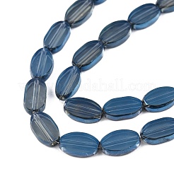 Painted Transparent Glass Beads Strands&nbsp;GLAA-E033-06C