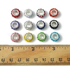 60Pcs 12 Colors Polymer Clay Rhinestone European Beads&nbsp;CPDL-FS0001-02
