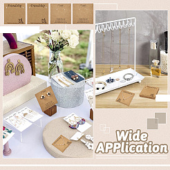 100Pcs 2 Styles Friendship Theme Kraft Paper Jewelry Display Cards&nbsp;CDIS-TA0001-24