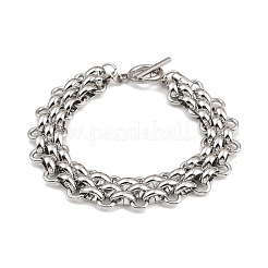 304 Stainless Steel Oval Link Chain Bracelets&nbsp;BJEW-G759-03P