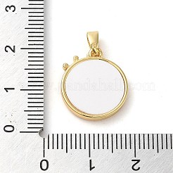 Brass Micro Pave Clear Cubic Zirconia with Acrylic Pendants&nbsp;KK-G483-12G