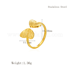 Stainless Steel Butterfly Adjustable Open Cuff Rings for Women&nbsp;OK2282-2
