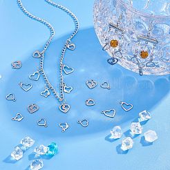150Pcs 5 Style 304 Stainless Steel Open Pendants&nbsp;STAS-UN0030-54