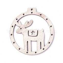 Undyed Wood Big Pendants&nbsp;WOOD-F007-09