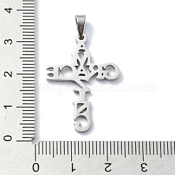Non-Tarnish 304 Stainless Steel Pendants&nbsp;STAS-C097-14P
