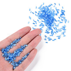 Transparent Colours Luster Glass Bugle Beads&nbsp;SEED-N005-001-A04