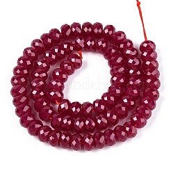 Lab Grown Red Corundum Beads Strands&nbsp;G-G106-A45-07