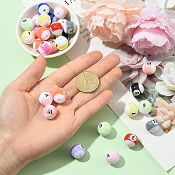 30Pcs Opaque Acrylic Beads&nbsp;OACR-YW0003-63