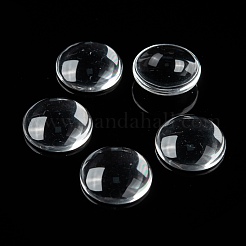 Transparent Glass Cabochons&nbsp;GGLA-R026-18mm