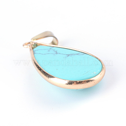 Teardrop Natural & Synthetic Mixed Stone Pendants&nbsp;G-Q449-27