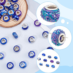 100Pcs 10 Styles Resin European Beads&nbsp;RPDL-SP0001-08