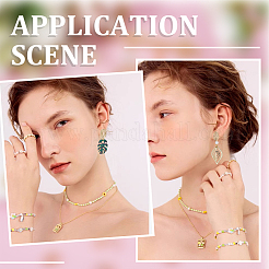 16Pcs 4 Style Donut & Flat Round & Trapezoid Brass Stud Earring Findings&nbsp;KK-BBC0008-41