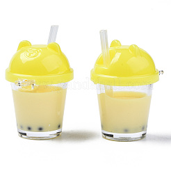 Imitation Bubble Tea Resin Pendants&nbsp;RESI-S401-01G
