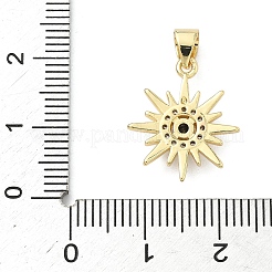 Brass Micro Pave Cubic Zirconia Pendants&nbsp;KK-A282-23G