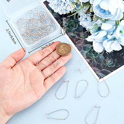 50Pcs Brass Hoop Earring Findings&nbsp;KK-BBC0015-46A
