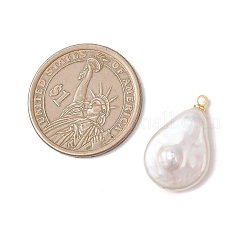 Natural Baroque Pearl Keshi Pearl Pendants&nbsp;PALLOY-JF04777-03