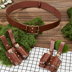 PU Leather Waist Belt with Cork Glass Potion Bottle&nbsp;FIND-WH0141-263B