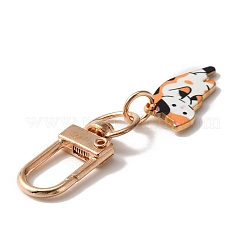 Cute Cat Alloy Enamel Pendant Decorations&nbsp;AJEW-WH0323-89D
