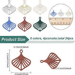 24Pcs 6 Colors Alloy Pendants&nbsp;FIND-BC0003-28