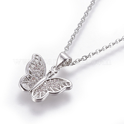 304 Stainless Steel Pendant Necklaces&nbsp;NJEW-E141-08