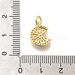 Brass Micro Pave Cubic Zirconia Pendants&nbsp;KK-L225-006G-01