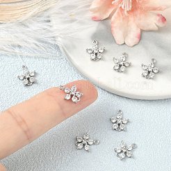 SHEGRACE Brass Pave Clear Cubic Zirconia Connector Charms&nbsp;XGRQ7H576-954P