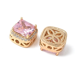 Brass Micro Pave Cubic Zirconia Beads&nbsp;KK-A253-20G-01