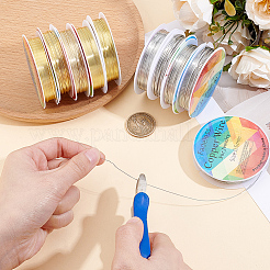 10 Rolls 10 Styles Round Copper Jewelry Wire&nbsp;CWIR-BBC0001-10