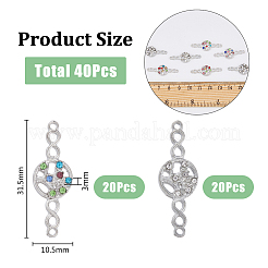 40Pcs 2 Colors Alloy Connector Charms&nbsp;FIND-FH0010-75