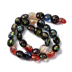 Handmade Dichroic Foil Glass Beads Strands&nbsp;DICH-U001-11J