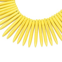 Synthetic Turquoise Graduated Spike Beads Strands&nbsp;G-F604-10B