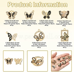 28Pcs 7 Styles Alloy Enamel Pendants&nbsp;FIND-FS0003-21
