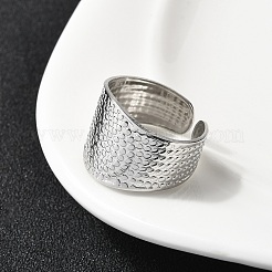 304 Stainless Steel Open Cuff Rings&nbsp;RJEW-H261-19P
