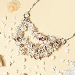 Shell Bib Statement Necklaces Set&nbsp;NJEW-PH0001-07